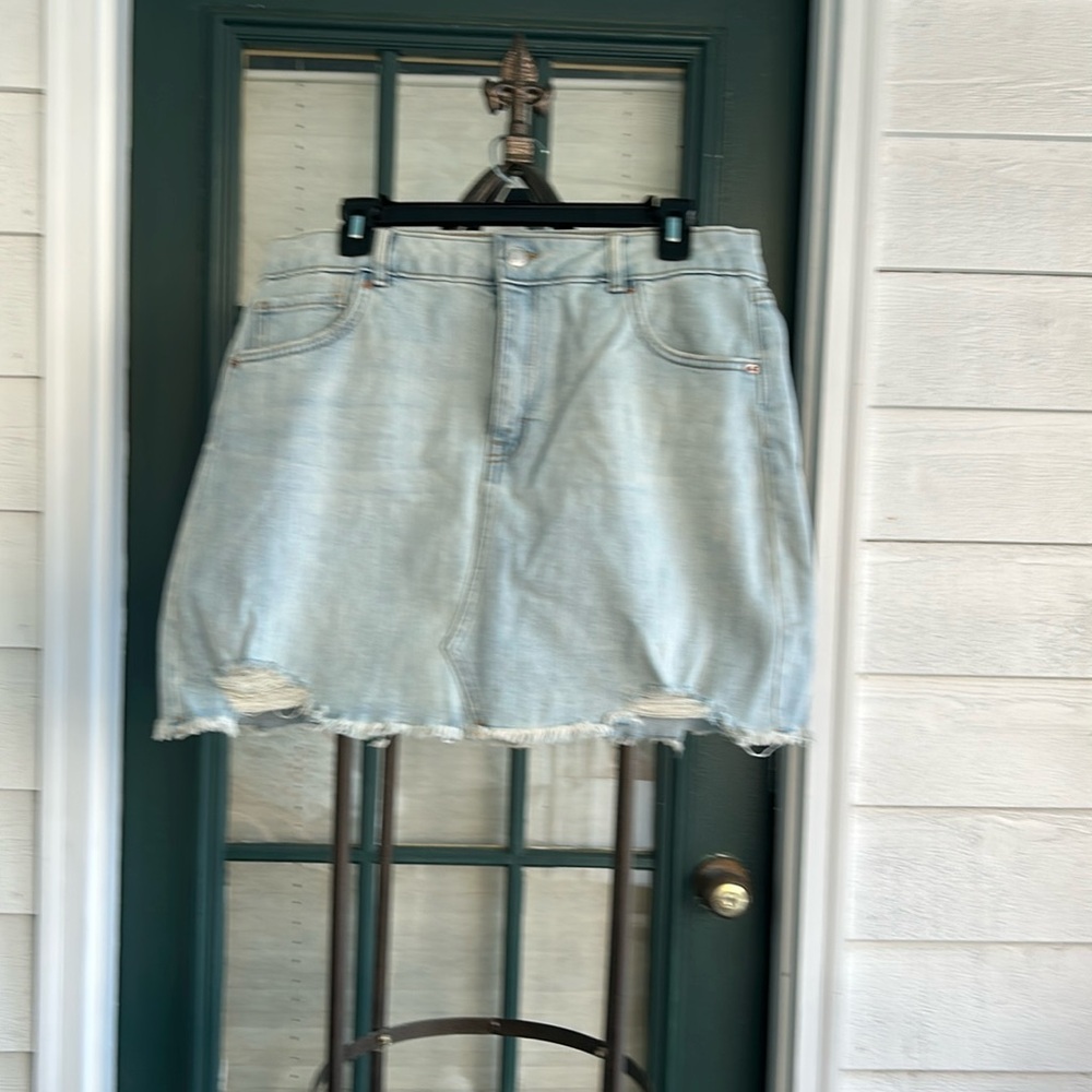 Wild Fable Denim Mini Skirt Light Wash Size 14
